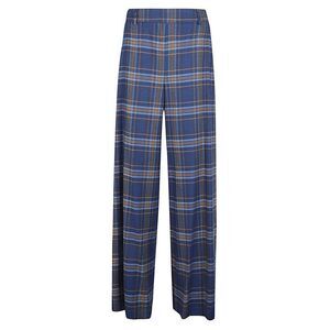 NIU Women's Plaid Straight-Leg Trousers Women BLUE Pants